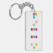 点字の盲目の言語アルファベットの手紙のこんにちは文字 キーホルダー (正面左)