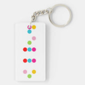 点字の盲目の言語アルファベットの手紙のこんにちは文字 キーホルダー (裏面)