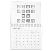点字コンピュータの鍵番号 カレンダー (1月 2027)