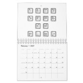 点字コンピュータの鍵番号 カレンダー (2月 2027)