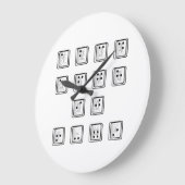 点字コンピューター鍵番号 ラージ壁時計 (傾斜)