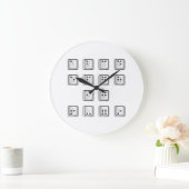 点字コンピューター鍵番号 ラージ壁時計 (ホーム)