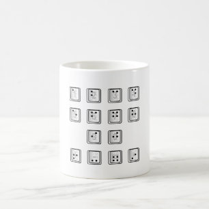点字コンピュータ鍵番号 コーヒーマグカップ