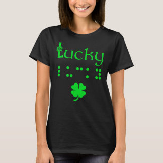 点字シャツラッキーSt patricks dayギフトブラインドAw Tシャツ