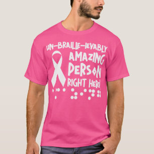 点字ブラインド失明認識度視覚的影響 Tシャツ