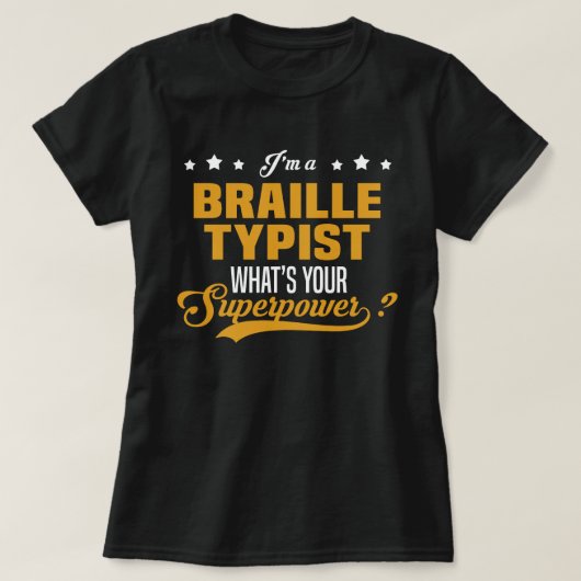 点字型論者 Tシャツ (デザイン正面)