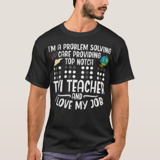 点字教師チームトップクラスの視覚障害者T Tシャツ