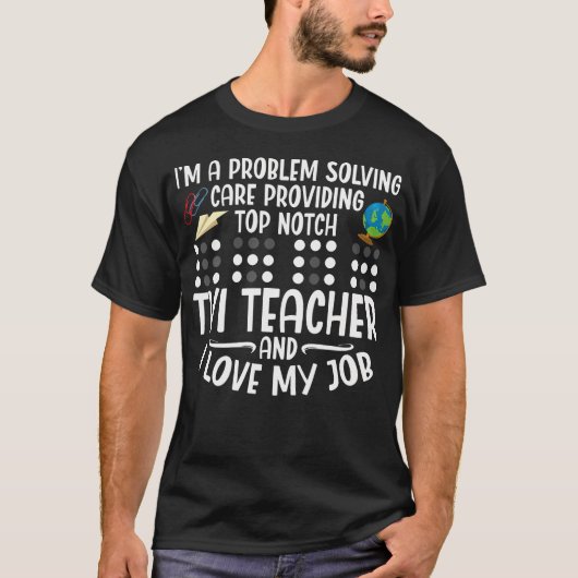 点字教師チームトップクラスの視覚障害者T Tシャツ (正面)