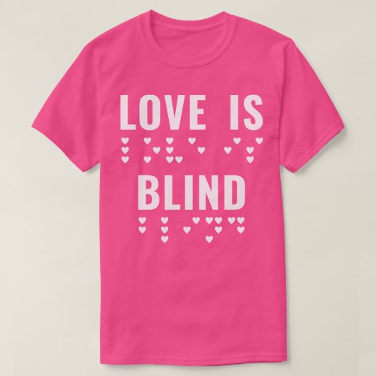 点字盲目視覚障害者ラブヴァレンティネスDa Tシャツ (デザイン正面)