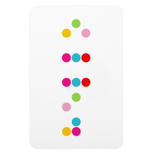 点字盲語文字hello文字 マグネット (縦)