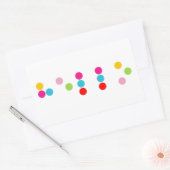 点字盲語文字hello文字 長方形シール (封筒)