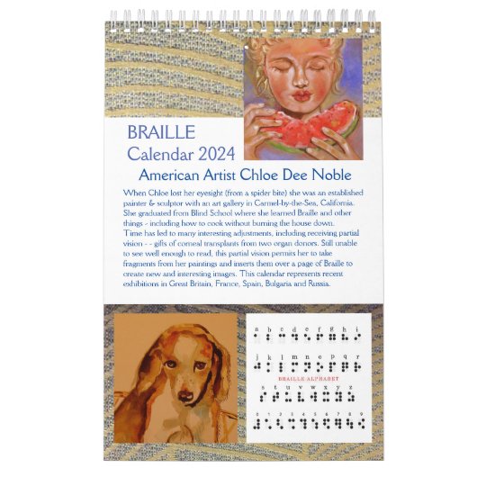 点字2024 by Chloe Dee Noble – カレンダー (カバー)