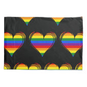 点字「愛は愛」レインボーハート 枕カバー (裏面)