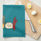 点心のポークBao Shaomaiの中国のなゆで団子のパンのパン キッチンタオル (四つ折り)