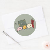 点心のポークBao Shaomaiの中国のなゆで団子のパンのパン ラウンドシール (封筒)