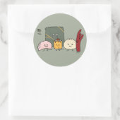 点心のポークBao Shaomaiの中国のなゆで団子のパンのパン ラウンドシール (バッグ)