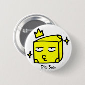 点心、チーズ 缶バッジ (正面&裏面)