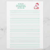 点描のサンタクロースのクリスマスレターヘッド レターヘッド (正面)