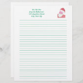 点描のサンタクロースのクリスマスレターヘッド レターヘッド (正面/裏面)