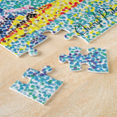 点描のパズルのおもしろいのカヤック場面 ジグソーパズル (側面)