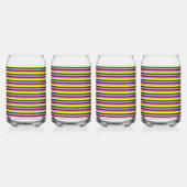 点数々の付きストライプのの背景 ガラス缶 (裏面)