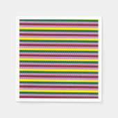 点数々の付きストライプのの背景 スタンダードカクテルナプキン (正面)