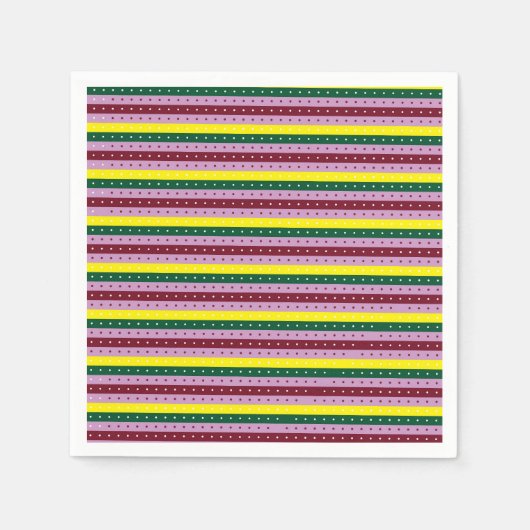 点数々の付きストライプのの背景 スタンダードカクテルナプキン (正面)