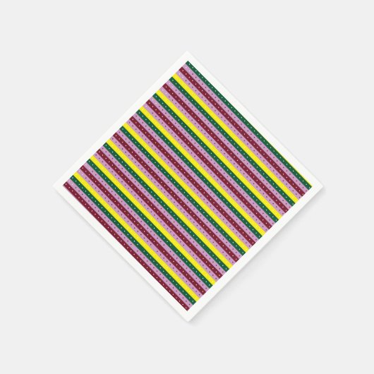 点数々の付きストライプのの背景 スタンダードカクテルナプキン (角)