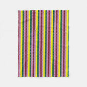 点数々の付きストライプのの背景 フリースブランケット (正面)