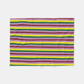 点数々の付きストライプのの背景 フリースブランケット (正面(横))