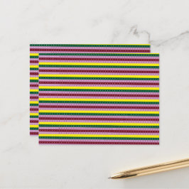 点数々の付きストライプのの背景 ポストカード