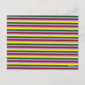 点数々の付きストライプのの背景 ポストカード (裏面)