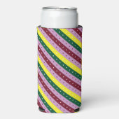 点数々の付きストライプの模様 スリム缶クーラー (Seltzer正面)