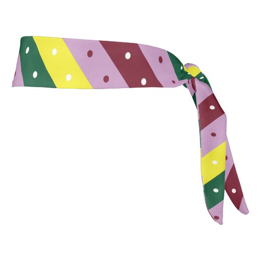 点数々の付きストライプの模様 タイヘッドバンド (回転90)