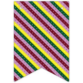 点数々の付きストライプの模様 バンティングフラッグ (第2の旗)