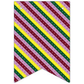 点数々の付きストライプの模様 バンティングフラッグ (第1の旗)