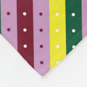 点数々の付きストライプの模様 フリースブランケット (角)