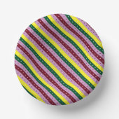 点数々の付きストライプの模様 ペーパーボウル (正面)