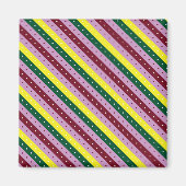 点数々の付きストライプの模様 マグネット (正面)