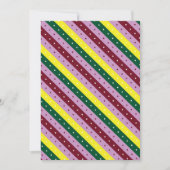 点数々の付きストライプの模様 招待状 (正面)