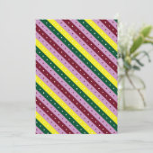 点数々の付きストライプの模様 招待状 (スタンド正面)