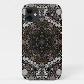 点曼荼羅花茶色と白 Case-Mate iPhoneケース (裏面)