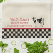 点検された国牛パーソナライズな台所タオル キッチンタオル (折り畳み)