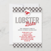 点検のロブスターは年次夏のパーティーの招待を焼きます 招待状 (正面)