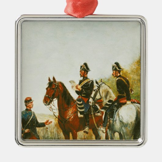 点検旅行の警官 メタルオーナメント (正面)