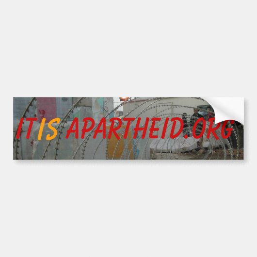 点検点、それは、Apartheid.orgあります バンパーステッカー (正面)