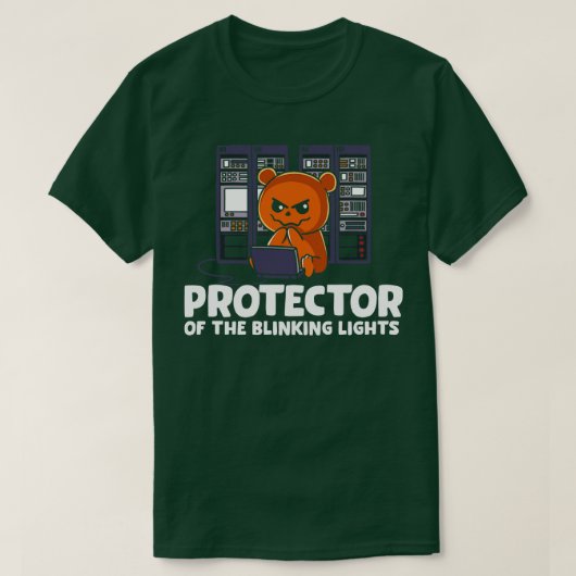 点滅するLEDネットワークの保護機能 Tシャツ (デザイン正面)