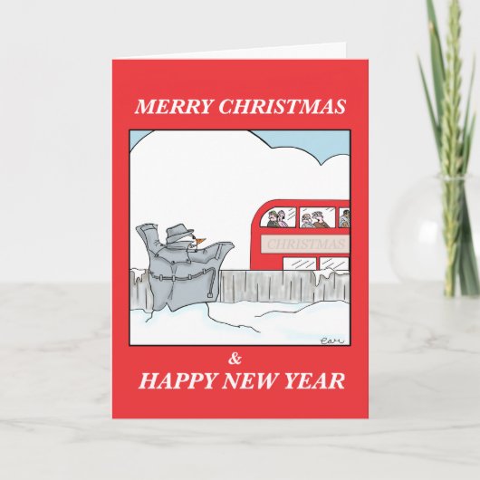 点滅の雪だるま シーズンカード (正面)