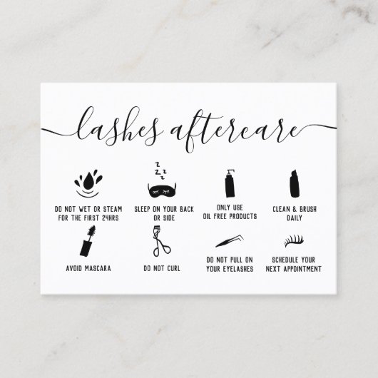 点滅アフターケアイラストレーション黒 名刺 (正面)