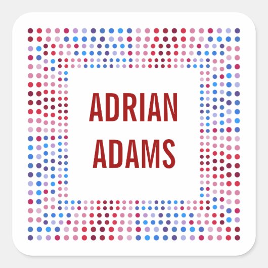 点滅ライトブックラベル/ギフトラベルシール スクエアシール (正面)